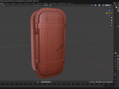 Door bunker Model 3D