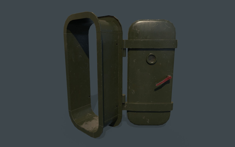 Door bunker gl 3D Model .c4d .max .obj .3ds .fbx .stl .blend 
