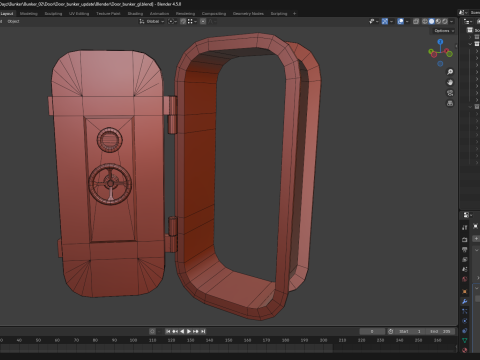 Door bunker gl 3D Model