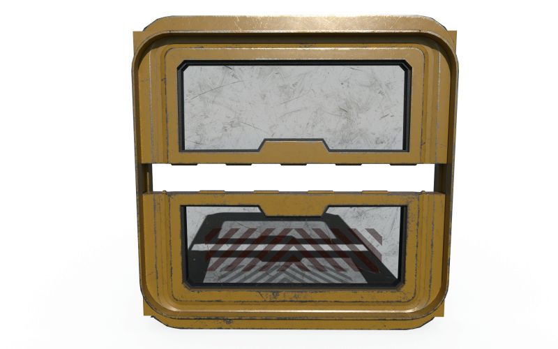 Gate bunker gl 3D Model .c4d .max .obj .3ds .fbx .stl .blend