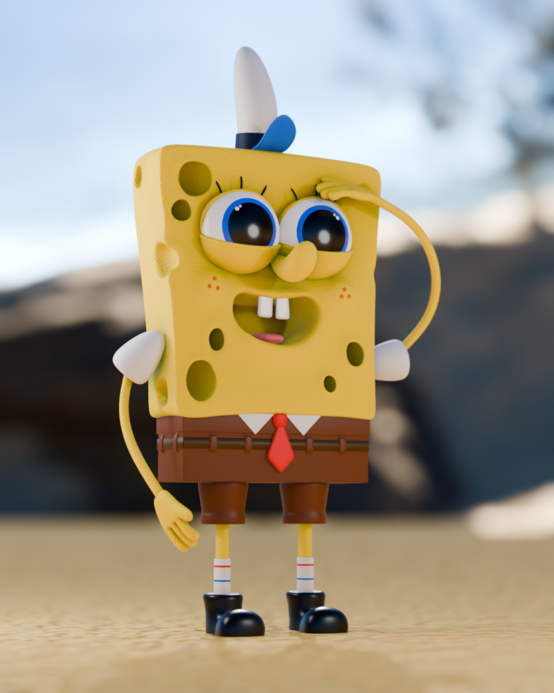 SpongeBob 3D मॉडल .c4d .max .obj .3ds .fbx .stl .blend