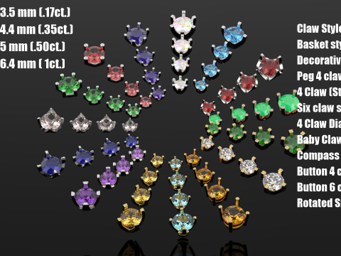 Stud earring style 3D Принт Модель