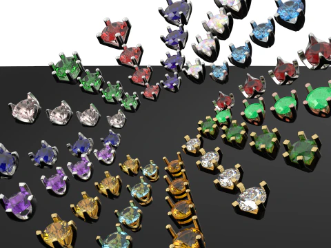 Stud earring style 3D Print Model