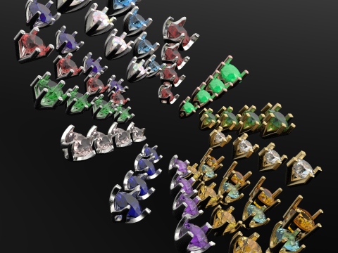 Stud earring style 3D Print Model