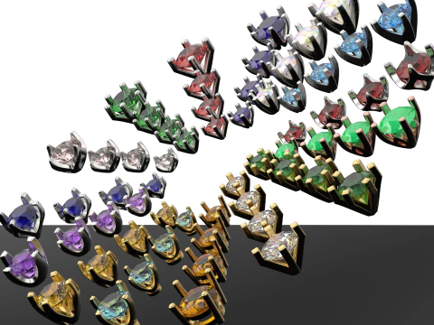 Stud earring style 3D Print Model