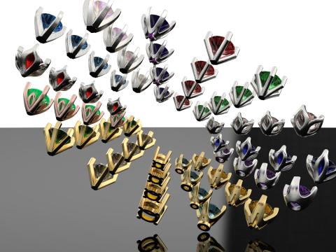 Stud earring style 3D Print Model