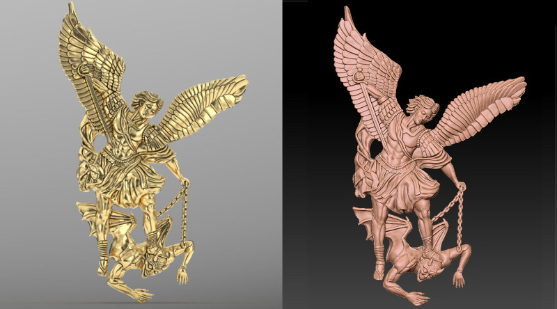 Archangel pendant saint Michael 3D printmodel .c4d .max .obj .3ds .fbx .stl .blend