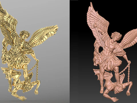 Pingente Arcanjo S&atilde;o Miguel Modelo de Impressão 3D