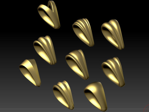 Bail Loops jewelry accessories Model Cetak 3D