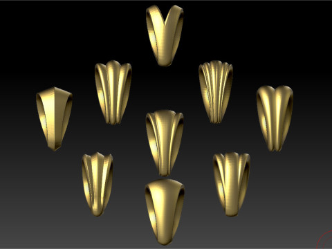 Bail Loops jewelry accessories Model Cetak 3D