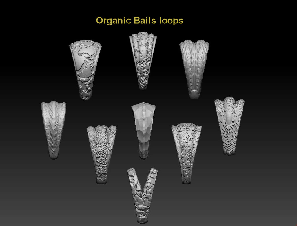 Organic bail loop chain 3D Print Model .c4d .max .obj .3ds .fbx .stl .blend 