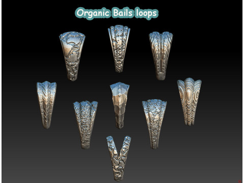 Corrente de fiança orgânica Modelo de Impressão 3D