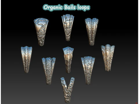 Organic bail loop chain 3D Print Model