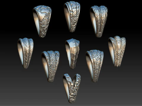 Organic bail loop chain 3D Print Model
