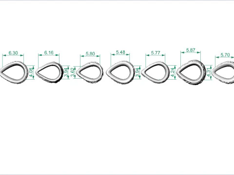 Organic bail loop chain 3D Print Model