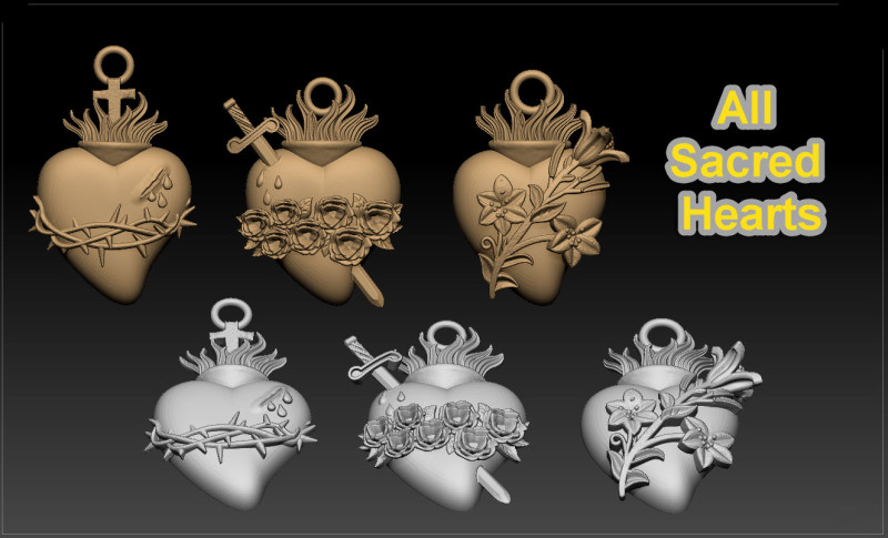 Hati Yesus yang suci Model Cetak 3D .c4d .max .obj .3ds .fbx .stl .blend 