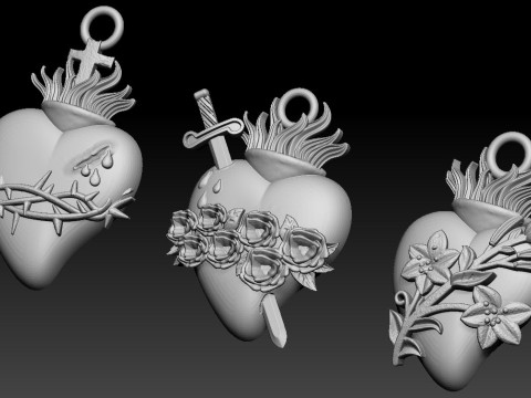 Hati Yesus yang suci Model Cetak 3D