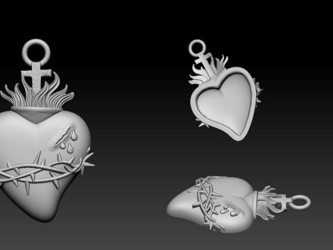 Hati Yesus yang suci Model Cetak 3D