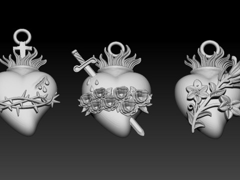 Hati Yesus yang suci Model Cetak 3D