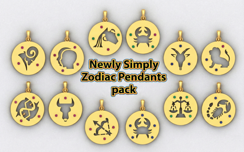 Zodiac koleksiyonu yeni 3D Baskı Modeli .c4d .max .obj .3ds .fbx .stl .blend