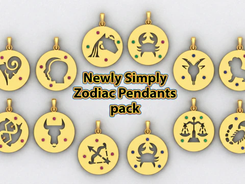 राशि चक्र संग्रह नव 3D प्रिंट मॉडल