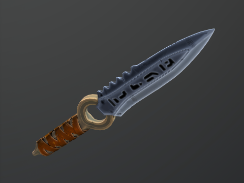 Rune stone dagger 3D Model