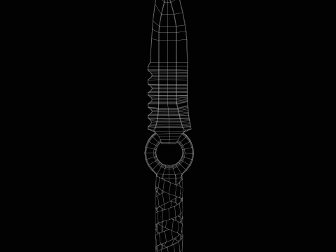 Rune stone dagger Modello 3D