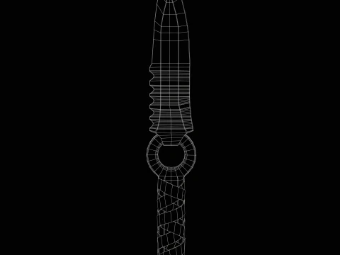 Rune stone dagger 3D Model