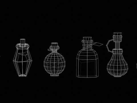 Alchemy Potion 3D Set 3D Модель