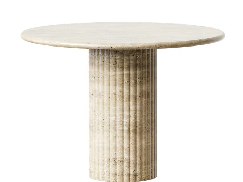 Four Hands Oranda Round Dining Table 3D Model