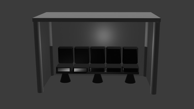 Bus station Model 3D .c4d .max .obj .3ds .fbx .stl .blend 