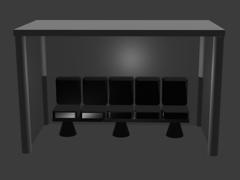Bus station 3D मॉडल