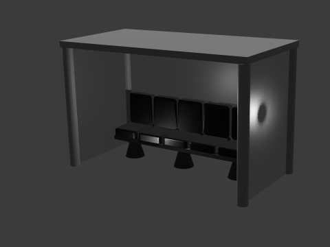 Bus station Model 3D