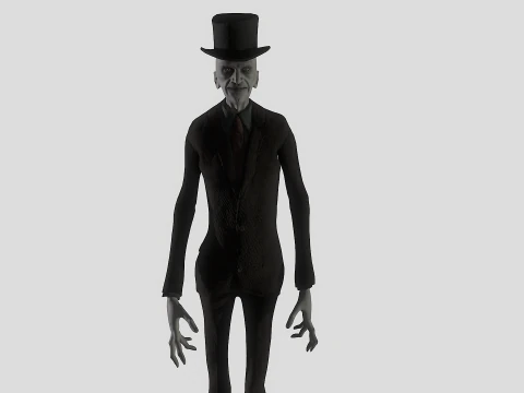 비뚤어진 남자 3D 모델