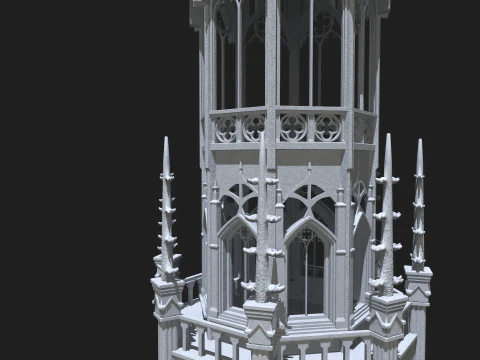 Gothic Tower 3D Model