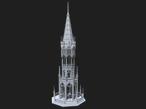 Gothic Tower 3D Model