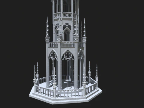 Gothic Tower 3D Model