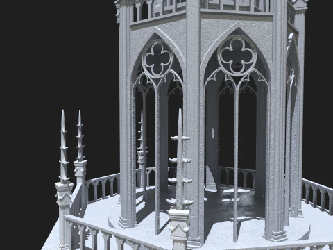 Gothic Tower 3D Model