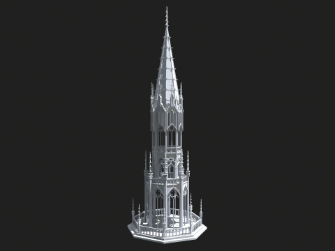 Gothic Tower 3Dモデル