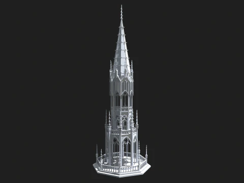 Gothic Tower 3D Model