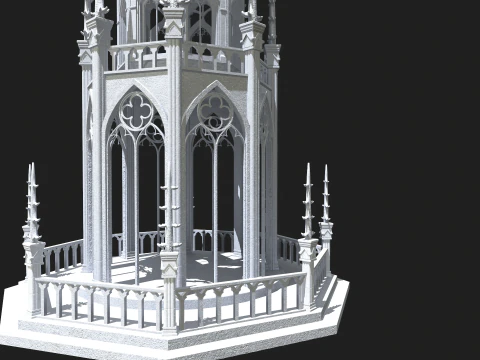 Gothic Tower 3D Model