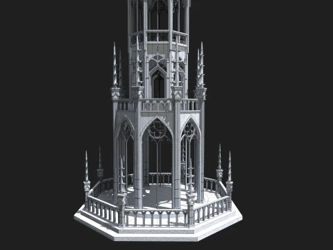Gothic Tower 3D Model