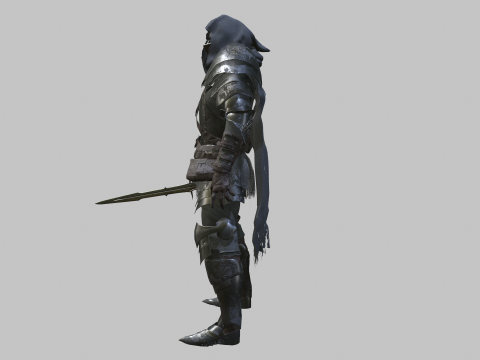 Hooded Knight 3D Model