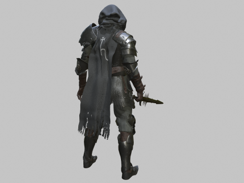 Hooded Knight 3D Model