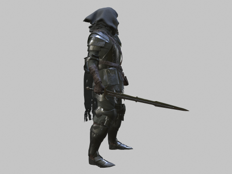 Hooded Knight 3D Model