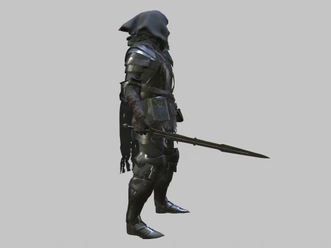 兜帽骑士 3D 模型