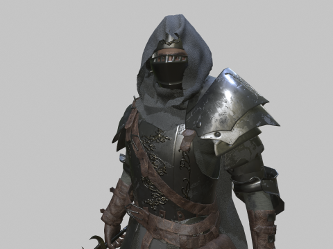 Hooded Knight 3D Model