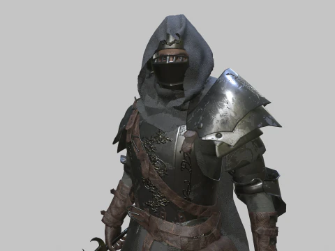 兜帽骑士 3D 模型