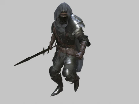 兜帽骑士 3D 模型