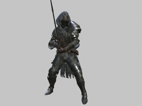 Hooded Knight 3D Model